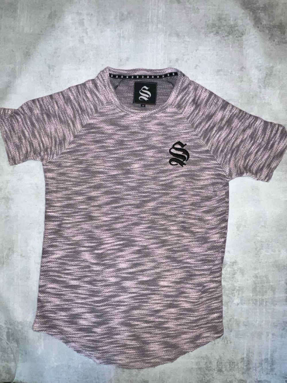 Men's Short Sleeve Heathered Pink Tee